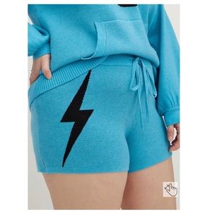 NEW Torrid 3 Sweater Short - Luxe Cozy Bolt Turquoise - Lovesick Collection